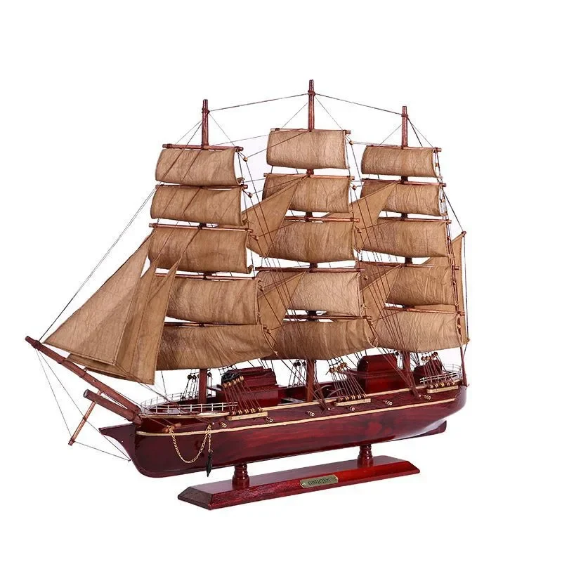 Sailboat Ornaments Solid Wood Desktop Office Opening Gift