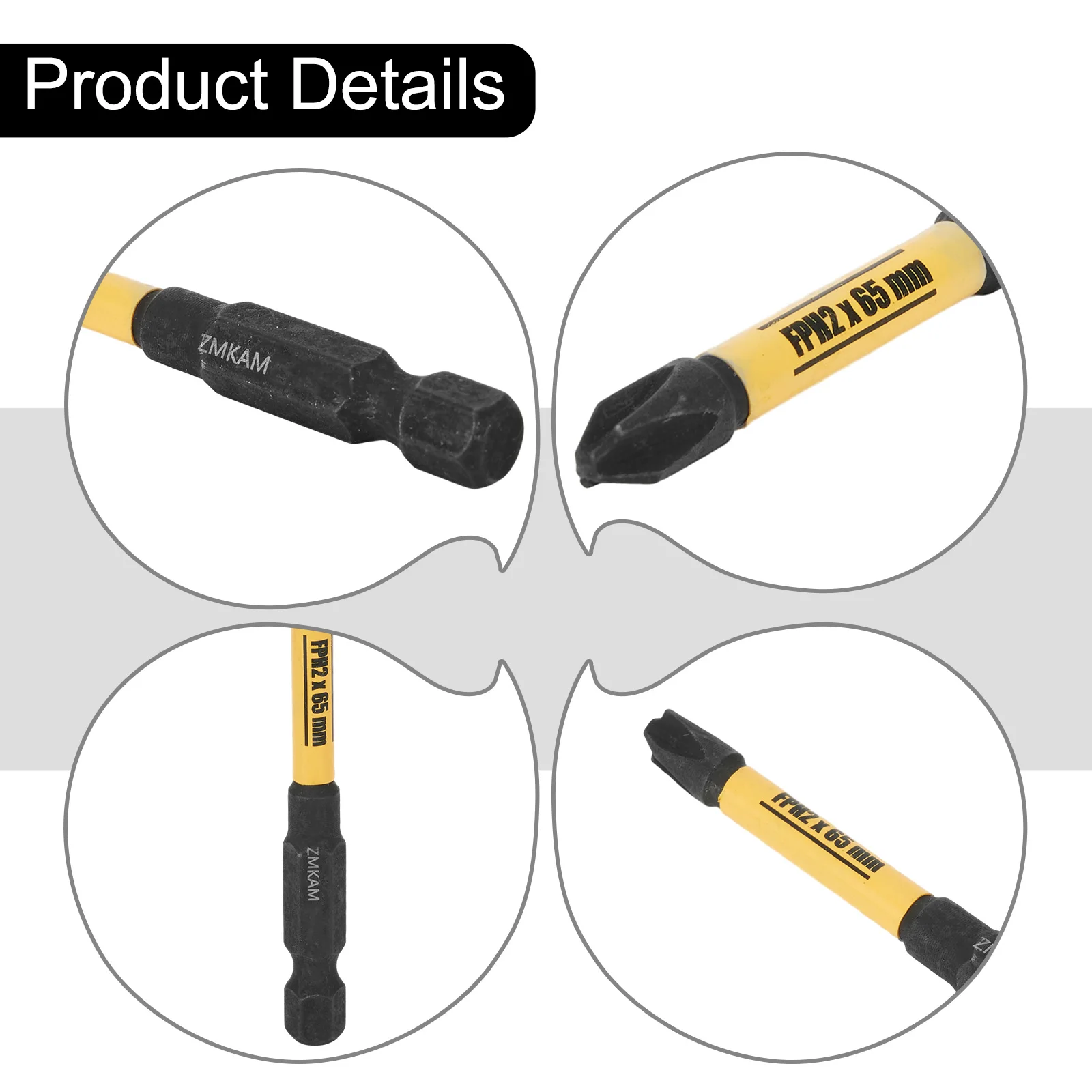 Magnetic Screwdriver Bit Nutdrivers FPH2 FPH2 65 110/150mm Electrician Special HRC60 Hardness Cross Impact Screwdriver Bits Tool 5