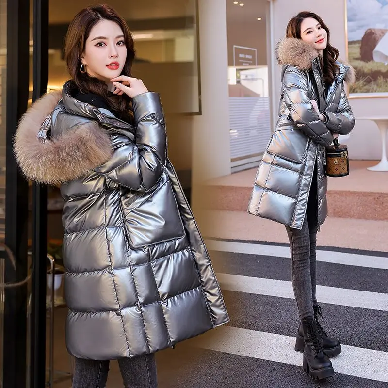 2024-new-winter-fashion-solid-white-duck-down-jacket-for-women's-thickened-warm-hooded-fur-neck-breadmaker-mid-length-f337