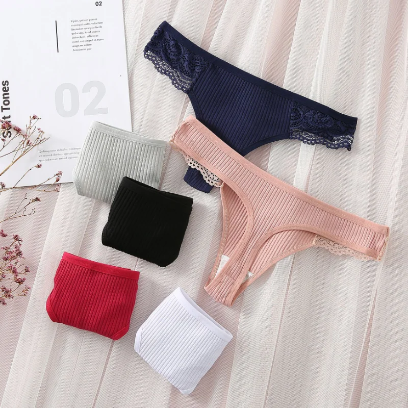 

Sexy Low Waisted Girls' Cotton Crotch Breathable Foreign Trade Women's Thong Seductive and Fun Underwear WOMEN Panties G-String