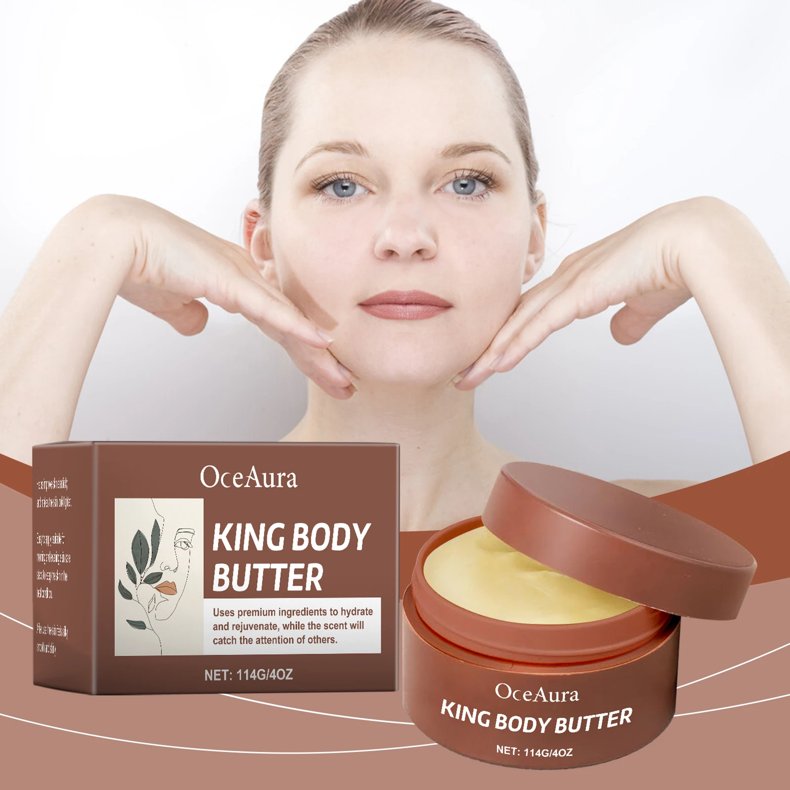 Shea Butter Moisturizing Cream: hydrating, moisturizing, for skin care, relieving dryness, and leaving skin soft and smooth.