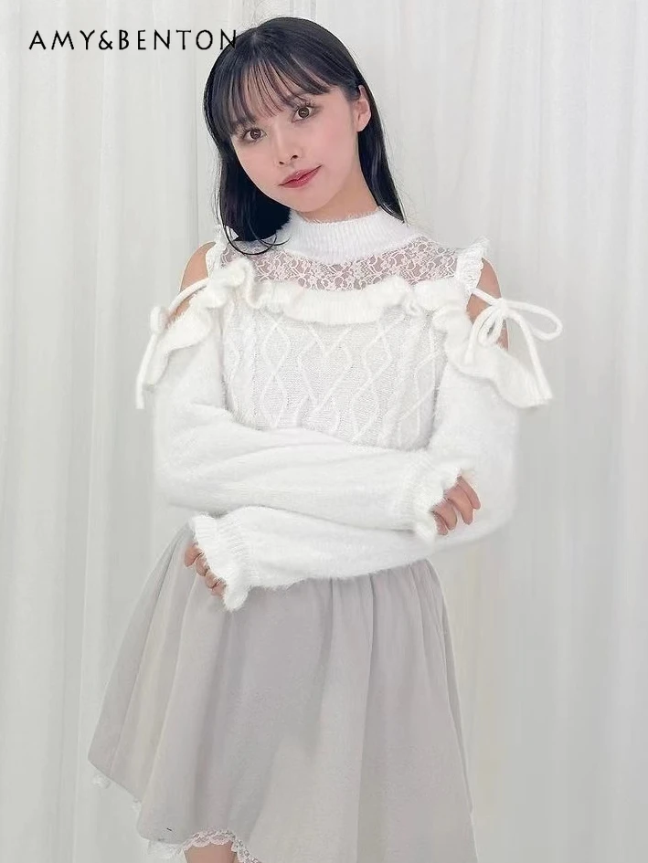 japanese-sweet-girl-off-the-shoulder-soft-thickened-sweater-women-mine-cute-lace-stitching-bow-pullover-kawaii-Свитер-winter-new