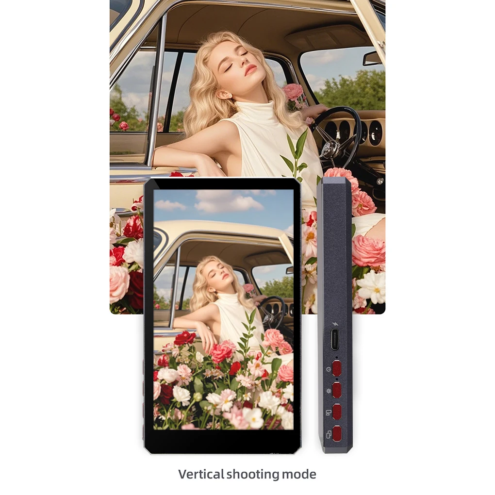 Phone Vlog Monitor Screen Projector Rear Camera Selfie Alloy Body Bluetooth Magnetic Selfie Compatible With iPhone Android