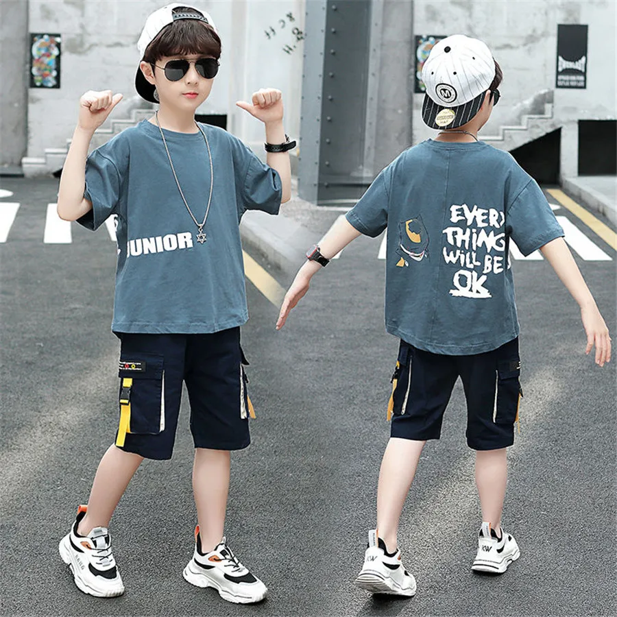 

Boys Clothes Sport Suit Casual Boys Clothing Sets 2023 Summer Children Clothing Set Kids Tracksuit Clothes 4 6 7 8 10 12 Years