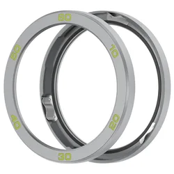 Premium Metal Bezel Ring with Tempered Glass Screen Protector for CMF Watch Pro 2 (Silver Green)
