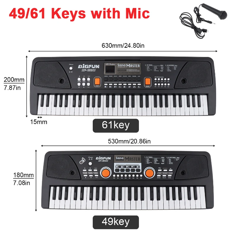 49 / 54 / 61 Keys Electronic Keyboard Piano Digital Music Key Board USB Cable Teclado Electronic Organ