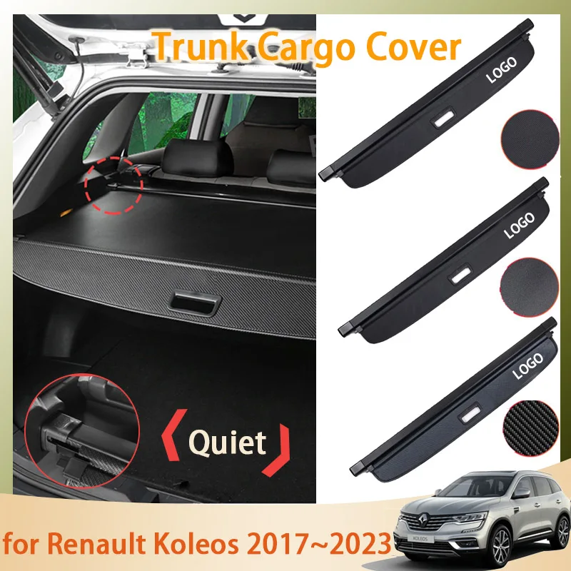 

Trunk Curtain Mat for Renault Koleos 2 II Samsung QM6 2017~2023 2020 2019 2018 Accessories Rear Curtain Retractable Anti-peeping