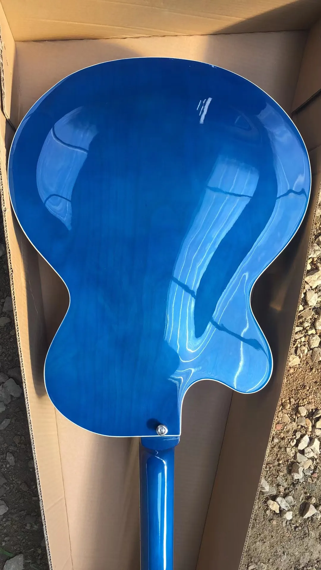 Ome Electric Guitar Finish Gloss Blue Chrome Hardware