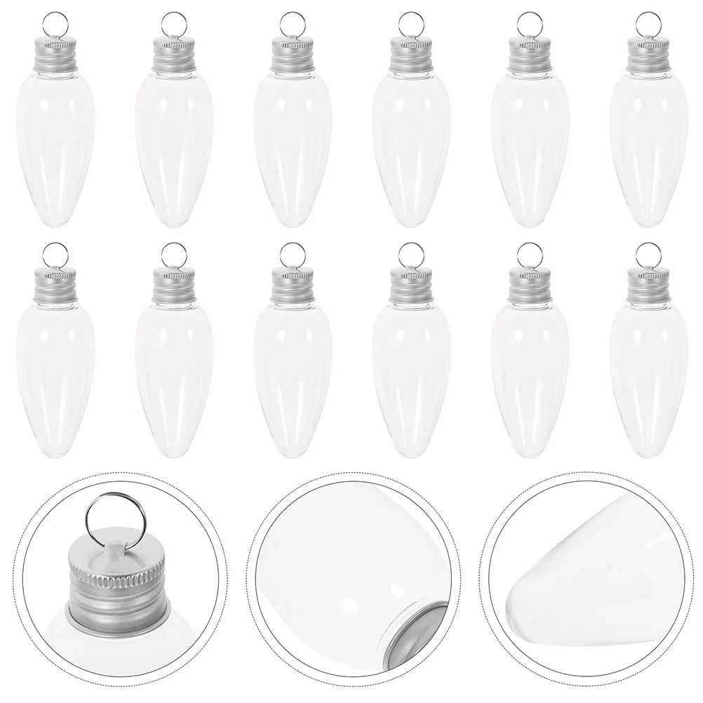 

Candy Case bottles Bulb Shaped Candy Box Christmas Hanging Decoration Bulb Container Bulb Shape Candy Container