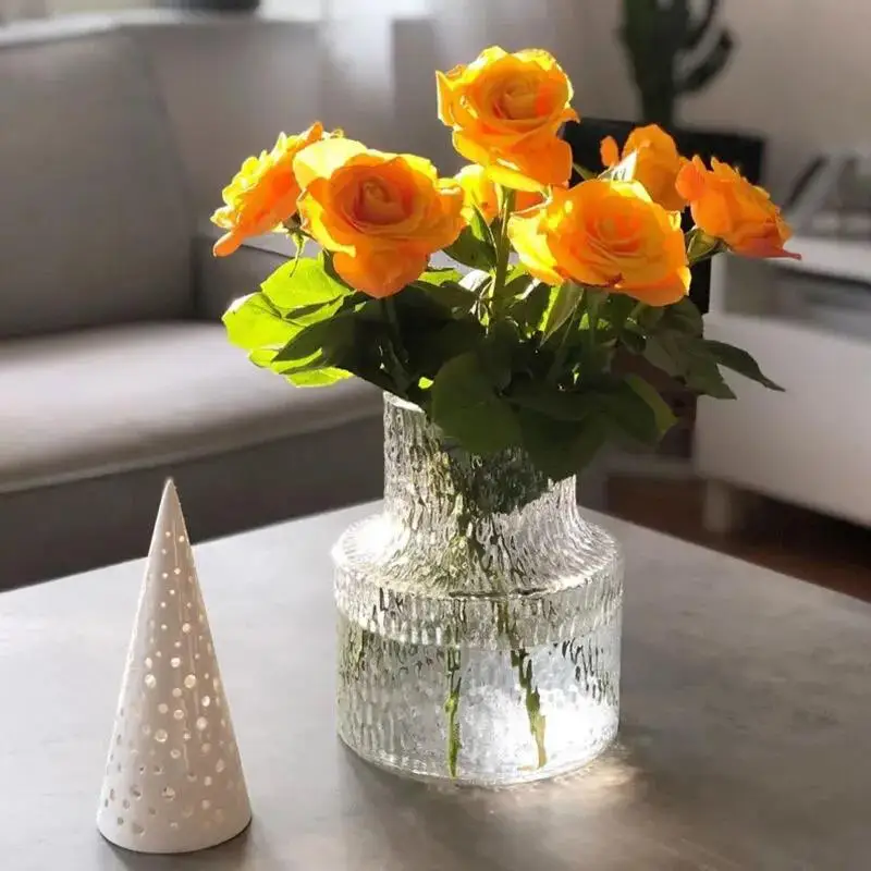 Vaso Geometrico In Ceramica Sfumato Giallo | SANFERGE 20,3 Cm, Decorazione Casa E Ufficio