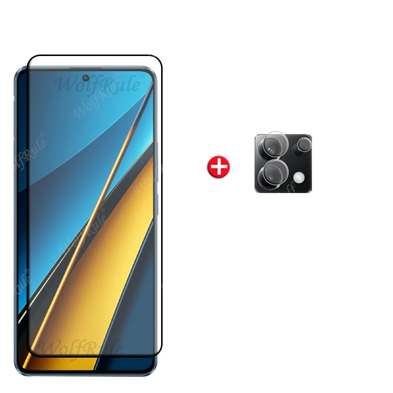 6 Pezzi Kit Protezione Per Xiaomi POCO X6 5G: 3 Pellicole In Vetro Temperato 9H Per Schermo + 3 Pellicole Per Fotocamera Posteriore - Antigraffio, Anti-impronta, HD Trasparente