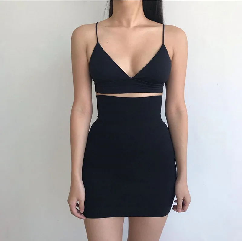 Black Sexy Mini Skirt Female High Waist Bodycon Skirt Fashion Simple Office Party Bag Hip Skirt 2023 Spring and Summer New Soft