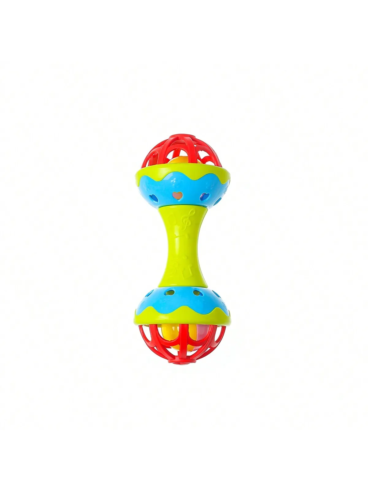 1pc random color Toddler Double-headed Hand Rattles Soothing Hand Grip Rattles Toys Baby Rattle Baby Nibbling Toys Baby Toys 0 -