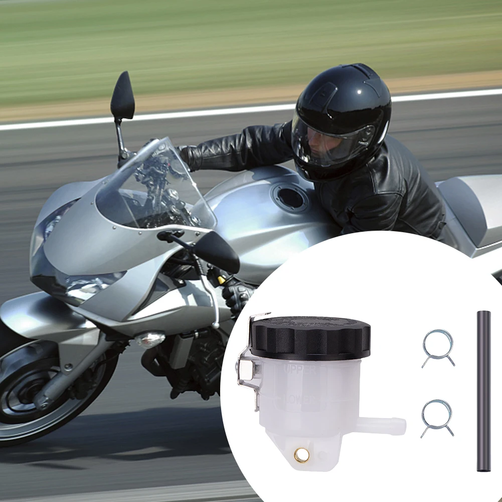 Brake Pump Oil Jug Brake Master Cylinder Fluid Reservoir Fluid Bottle Reservoir for Kawasaki ZX6R 1998-2018 ZX10R 2004-2018