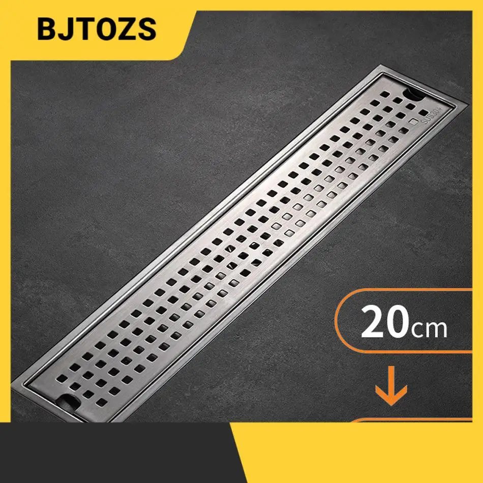 

304 Stainless Steel Floor Drain Anti Odor Long Linear Drainage Drainer Cover Lavatory Bathroom Shower Hotel Floor Drain