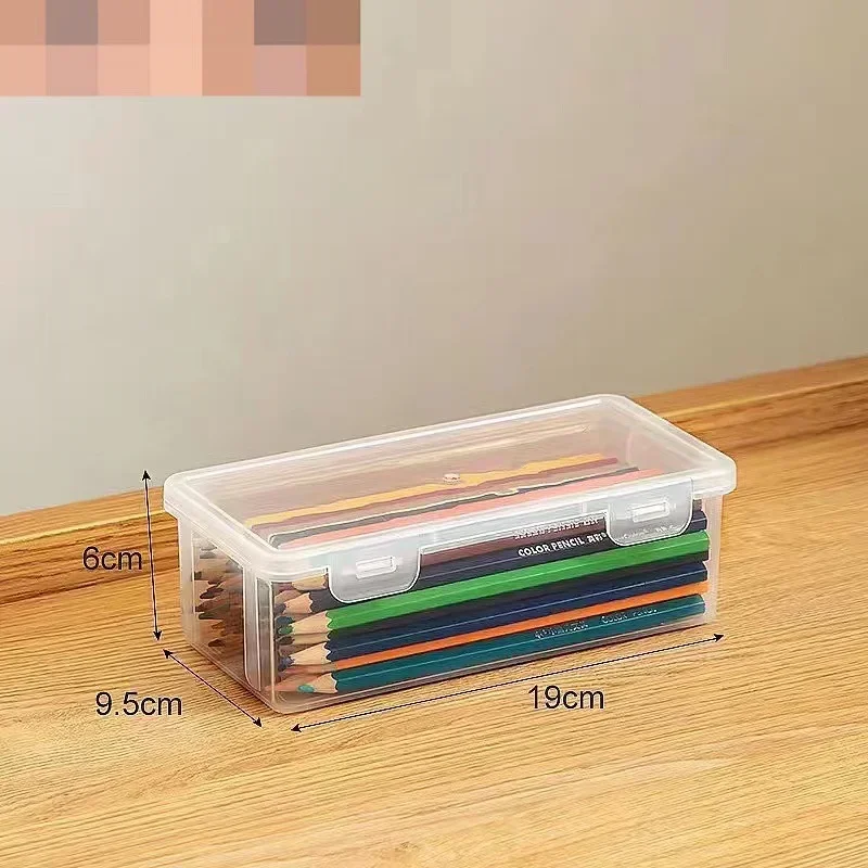 Kawaii Transparent Pencil Case Double Layer Multifunction Kids Pen Stationery Box Office School Large Capacity Storage Organizer