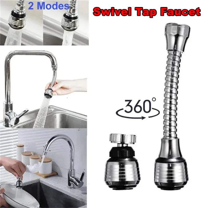 KitchenSwivelTapFaucetNozzleSprayer360DegreeAeratorExtended