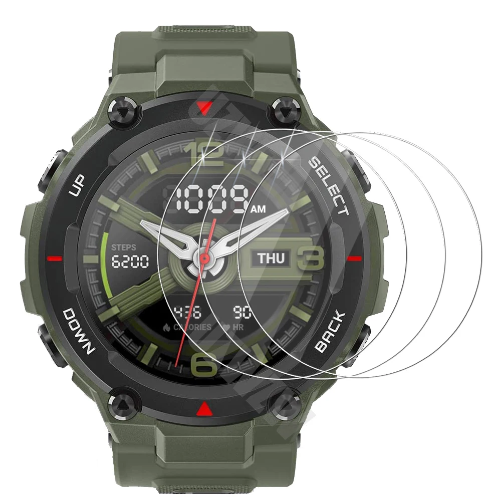 

3pcs For Amazfit T Rex 2 ( T-Rex 2 ) / T Rex Pro Verge Lite GTR 42mm 47mm Stratos 3 Protective Tempered Glass Screen Protector