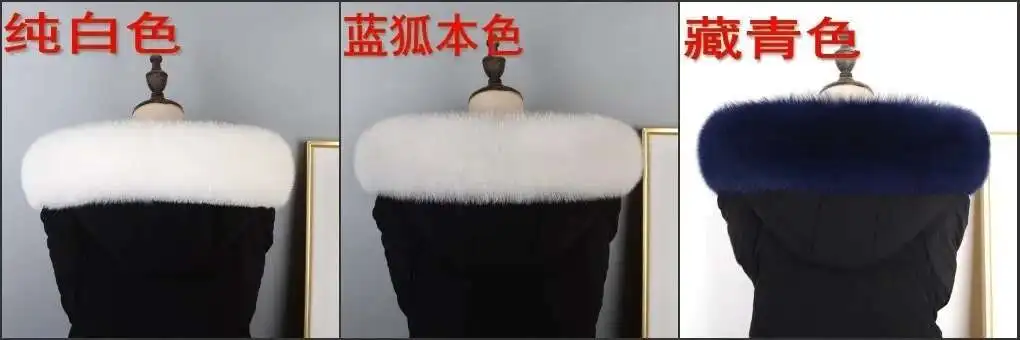 Echt Fox Pelz Kragen 100% Natürliche Pelz Schal Frauen Winter Luxus Warme Pelz Schal Damen Geniue Pelz Schals Für Mantel Unten jacke Männer – Detail 3