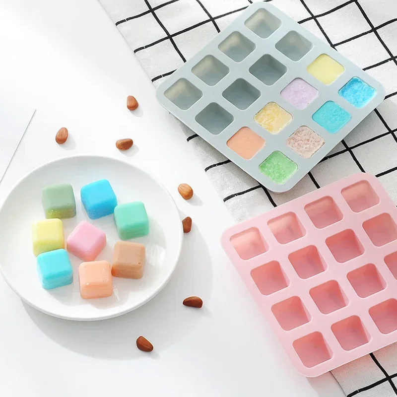 Small Square Shape Silicone Soap Mold Non-Stick Cake Mold For Making Jelly Cake Mousse Soap DIY Handmade Tool