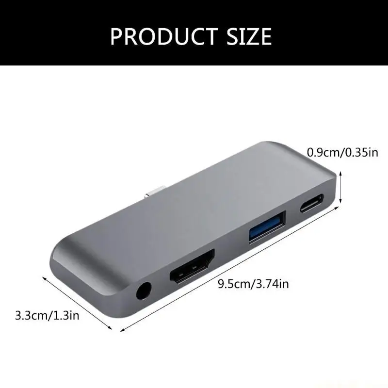 도킹 스테이션 USB C 허브 4/5 in 1 USB C 전원 공급 포트 USB USB C 3.5mm