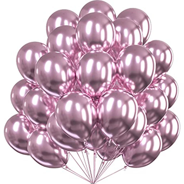 12 pouces couleur métal thème confettis rond Latex ballon or argent Latex Ballon anniversaire mariage fête d'anniversaire décors Globos 6