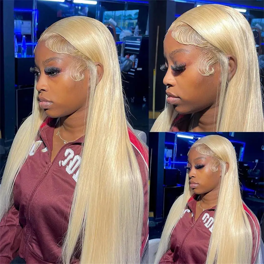 613 Lace Frontal Human Hair Wigs 13x4 Transparent Straight For Women Brazilian Honey Blonde 13X6 Lace Front Wig Preplucked lace front wig human hair wigs human hair wig front lace wig