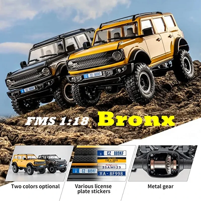 FMS RC Car 1:18 Bronx 4WD 2.4GHz Electric Remote Control Off-Road Model Vehicle RTR Kids Adult Toys Gift 1/18 6