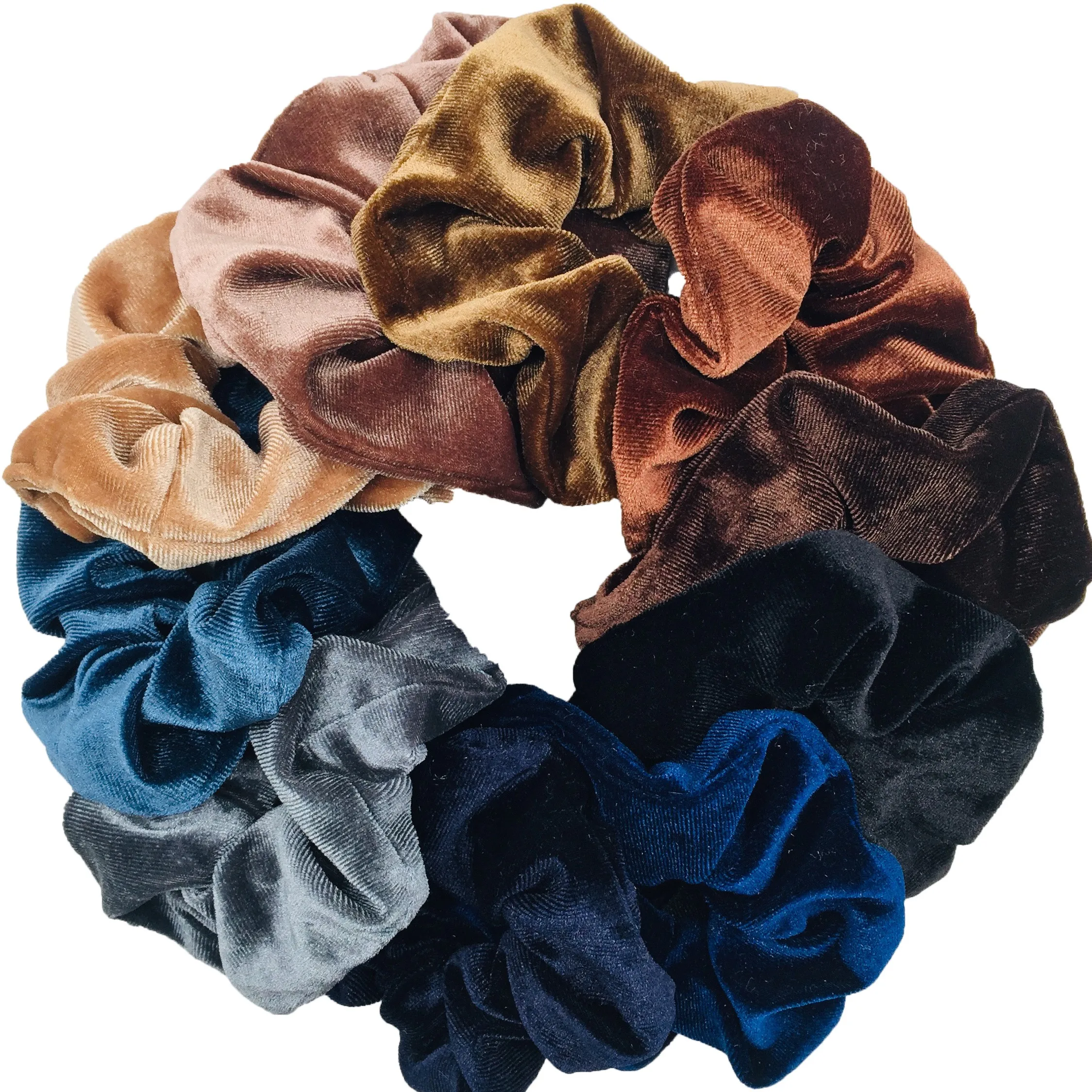 10/6 Accessories Scrunchies Hair Scrunchy Women Velvet Solid Leopard Tie Dye Ponytail Holder Headwear Elastic Ties Bands Set