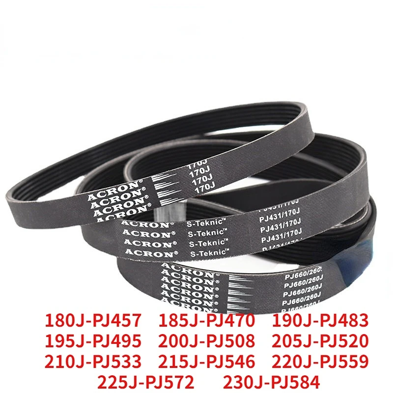 Pangocho -Aandrijfriem PJ Ribs Riem 43-52 inch Lengte PJ1092 PJ1143 PJ1168 PJ1194 PJ1206 PJ1219 Fitness Machine Riem| (Maat: 490J 1245mm, Kleur: 9ribben
