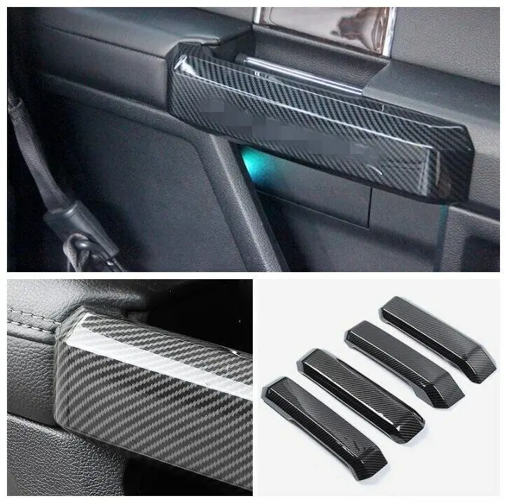 ABS Carbon Fiber Decor Door Handle Cover Trim For Ford F150 Raptor 2017-2020 carbon fiber steering wheel