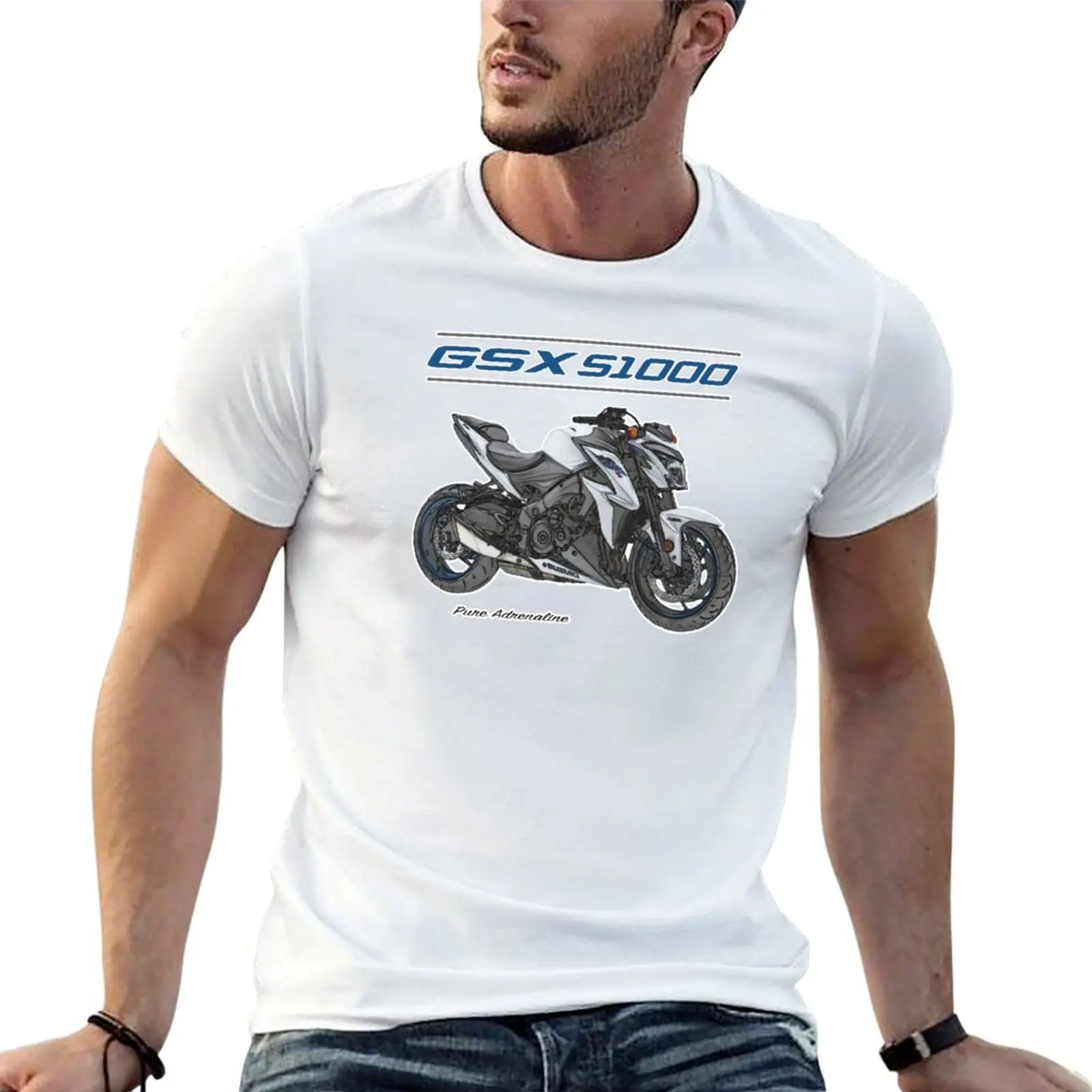 

GSX S1000-футболка индивидуального дизайна, черная винтажная одежда, летний топ, облегающие футболки для мужчин