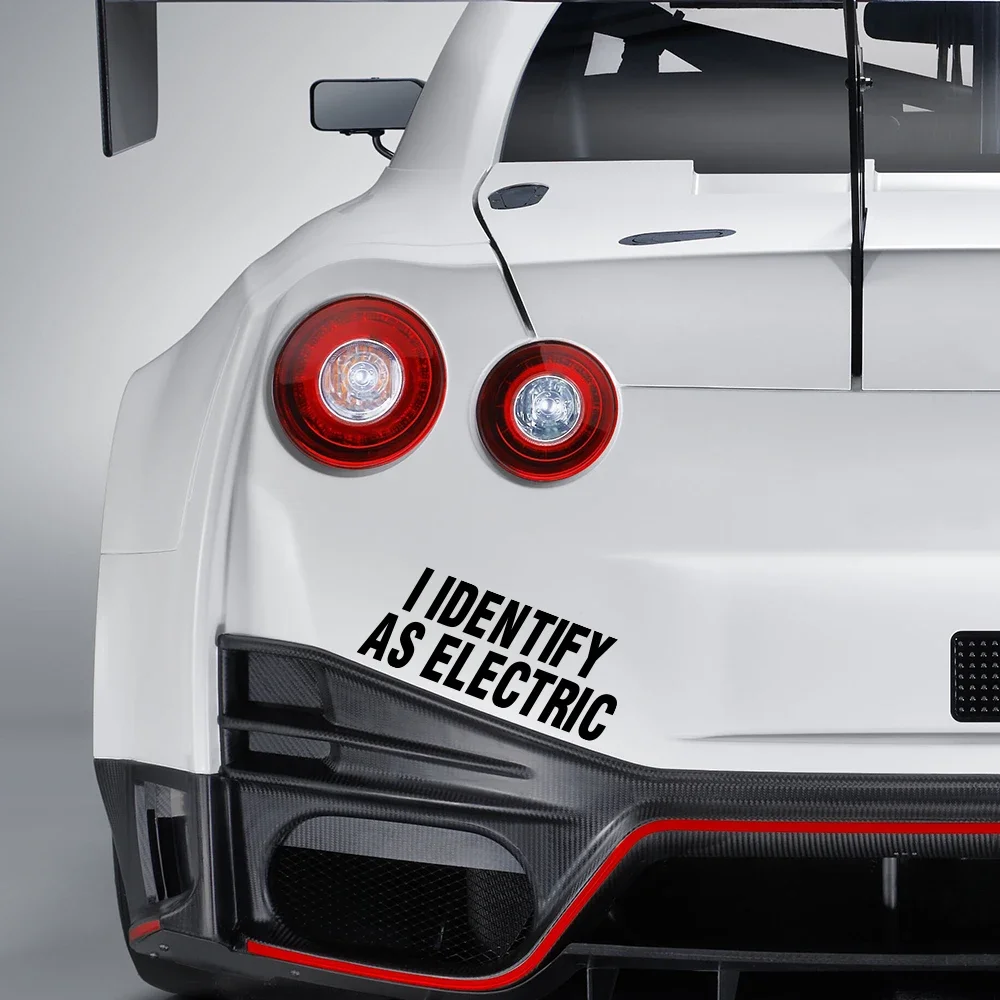 I Identify As Electric Car Sticker 3