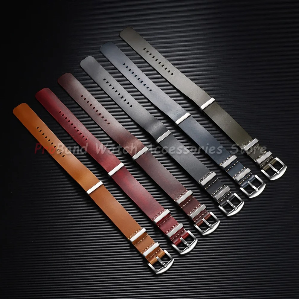 Premium Genuine Leather Adjustable Watch Strap - Elegant Replacement Bracelet Accessory