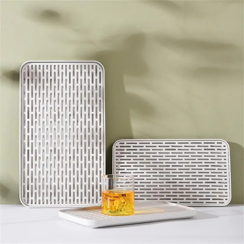 Fruit Cup Drain Tray Rectangular Bowl Rack Chopsticks Box Kitchen Storage Tray Water Cup Drain Tray Fruit Basket Tea Tray 3