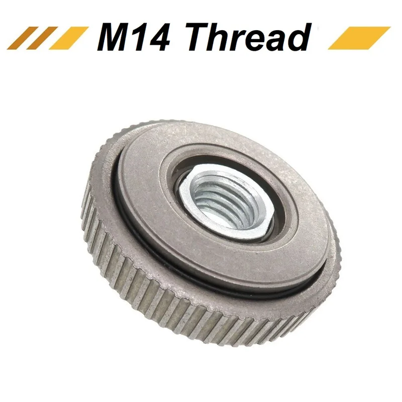 M14 Thread angle grinder self-locking pressing plate Angle Grinder Quick release Flange Nut Clamping Power Chuck Tools Parts 1PC shdiatool 1pc adapter m14 m10 5 8“ 11 thread to shank quick release angle grinder electric drill converter accessory hand tool