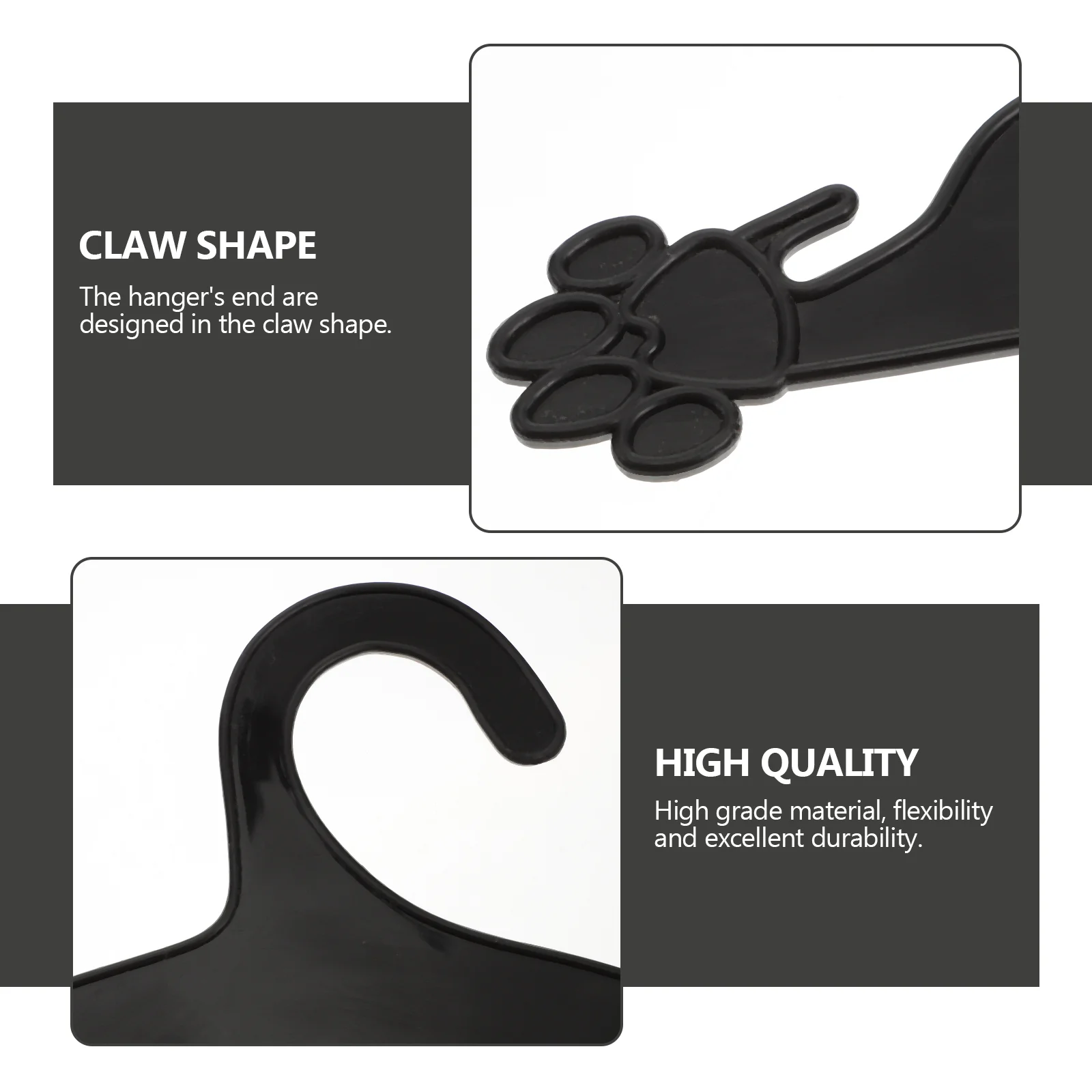 

10 Pcs Pet Clothes Hanger Puppy Claw Shaped Baby Accessories Small Plastic Clothing