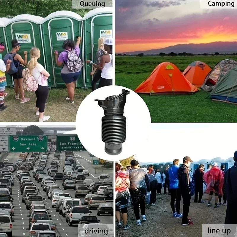 2pcs Portable & Reusable Travel Urinal for Men and Women Ideal for Camping Long-Distance Driving & Vehicle Use
