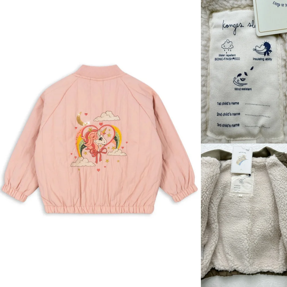 Wool Jacket Children Jackets Girls Coat KS AW Baby Boys Cartoon Lambswool Jackets Kids Clothes Toddler Girls Jackets Outerwear Coats Children's Flight Suit Jacket