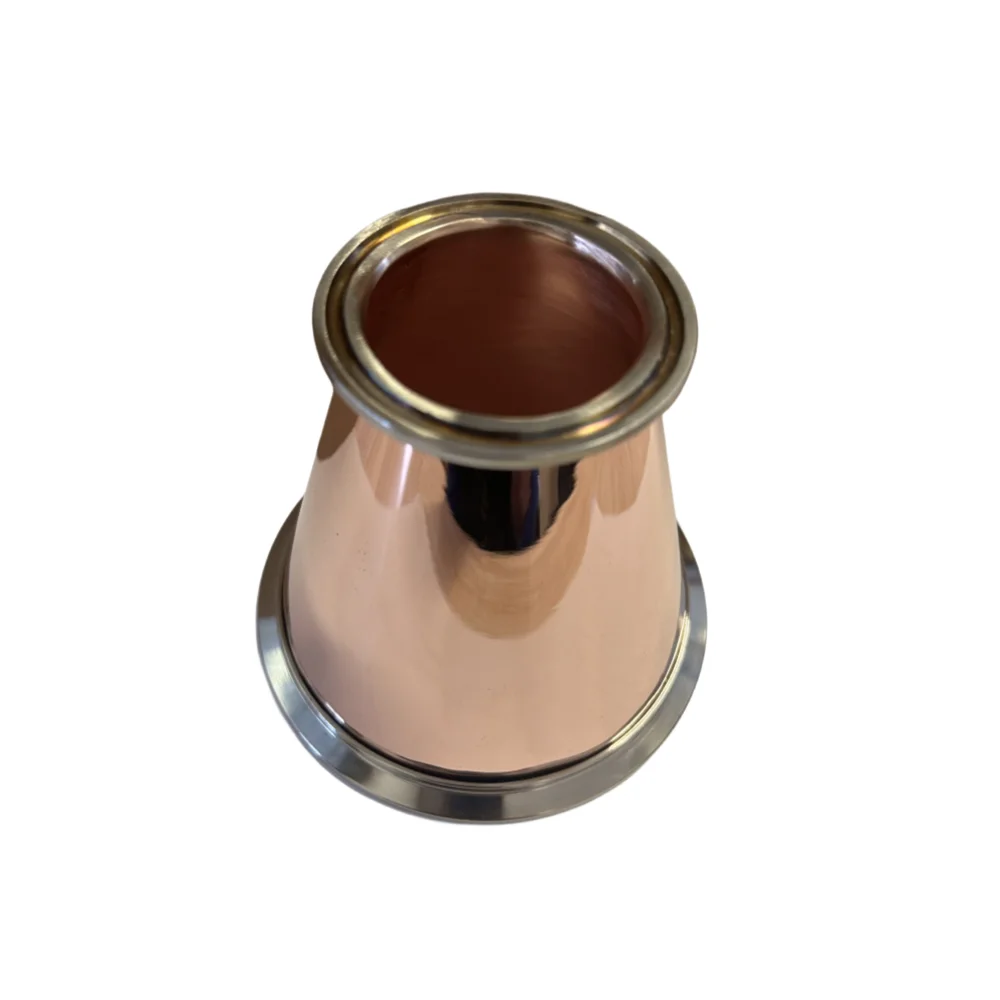 Distillation, Moonshine Still, Clamp 4" x 2" Copper Reducer , Red Copper