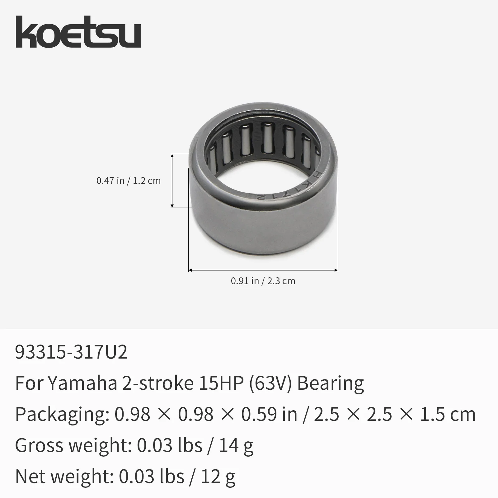 KOETSU-Lager – geeignet für Zweitakt-15-PS-Yamaha-, Parsun- und Hangkai-Außenbord-Bootsmotorteile-Sets – Detail 8