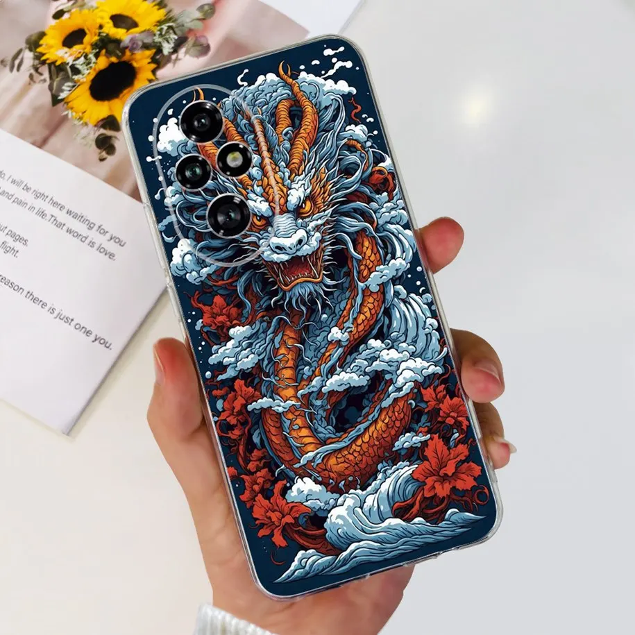 Clear Tulip Flower Soft Silicone Phone Case - Fashionable Protective Cover