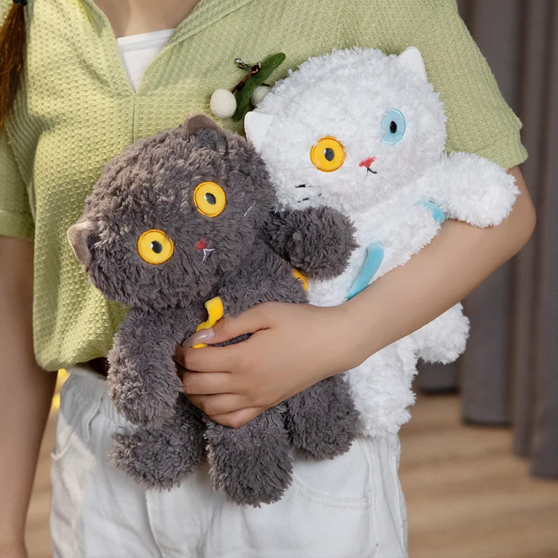 New Cute Funny Face Changing Cats Plush Toy Kawaii Stuffed Animals Kittey Plushies Doll Anime Soft Kids Toys for Girls Gifts feisty pets funny face changing cats wolves dogs 2022 new style unicorn toys stuffed plush dragon angry animals doll xmas gift