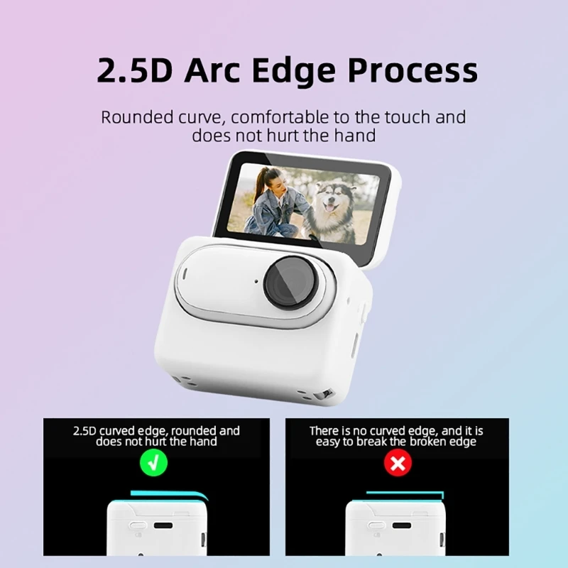 Insta 360 GO3 용 강화 유리 보호 필름 Insta 360 GO3 용 화면 보호기 엄지 카메라 액세서리 P8DC