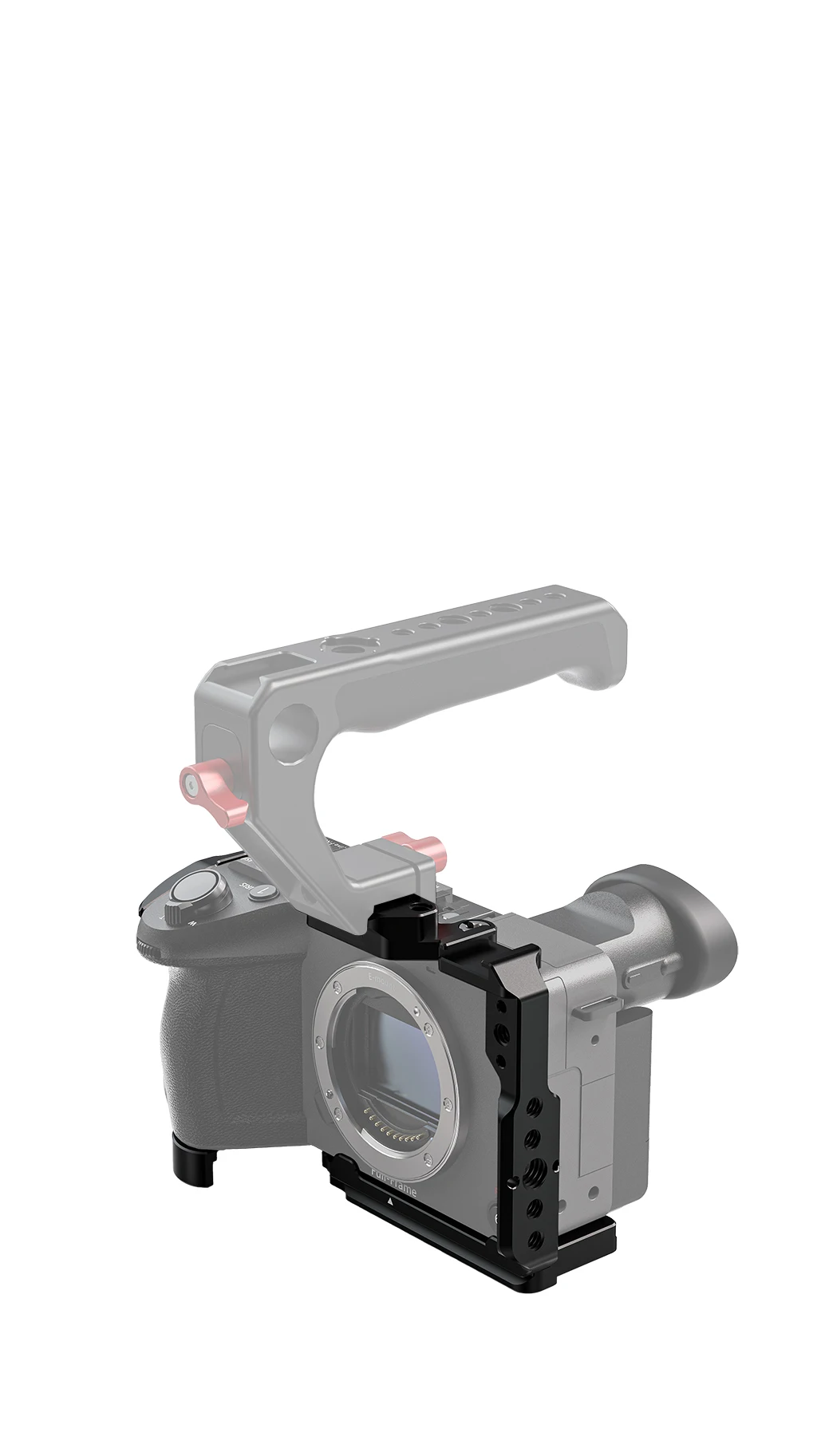 Kamerakäfig aus Metall für Sony FX3 Cinema Camera, Schutzrahmenhalterung, Kaltschuhhalterung, Mikrofon, LED-Lichthalter, Monitorständer – Detail 14