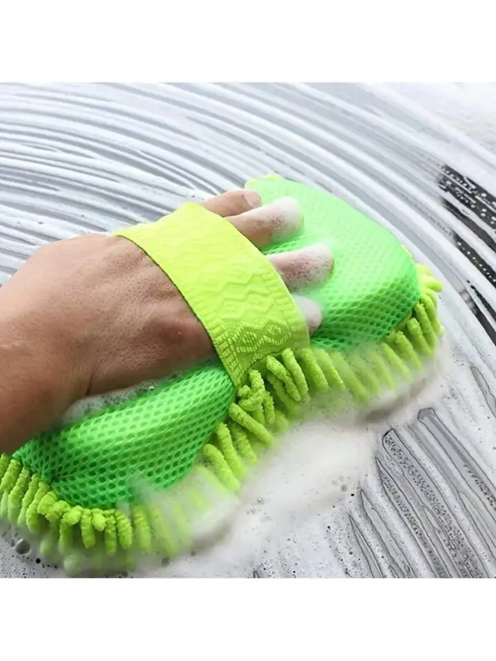 Ultra Absorbent Microfiber Car Wash Mitt and Sponge