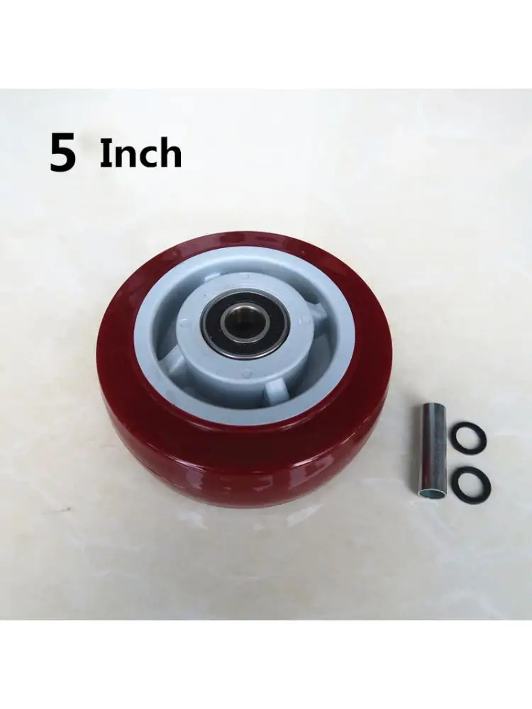 1 Pc Packing 5 Inch Caster Red Medium Heavy Duty Single Wheel Piece Hand