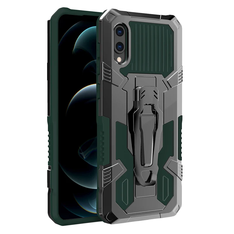 Shockproof Phone Case with Back Clip Bracket - Protective Cover