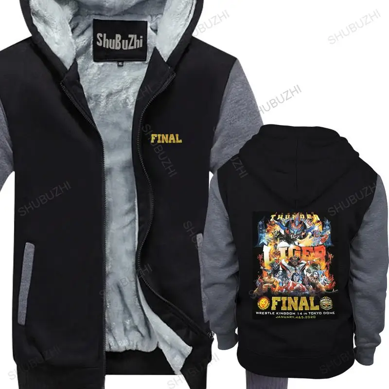 

homme cotton hoodies zipper Njpw Jushin Thunder Liger Liger The Final brand winter hoodie warm jacket