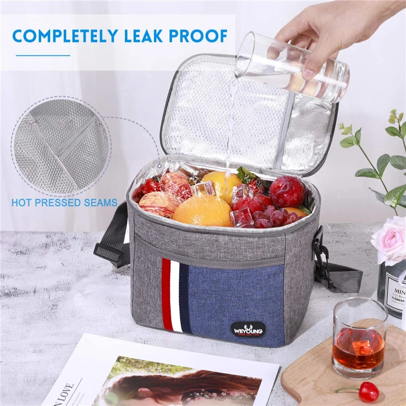 Versatile Leak-Proof Insulated Lunch Tote with Adjustable Strap